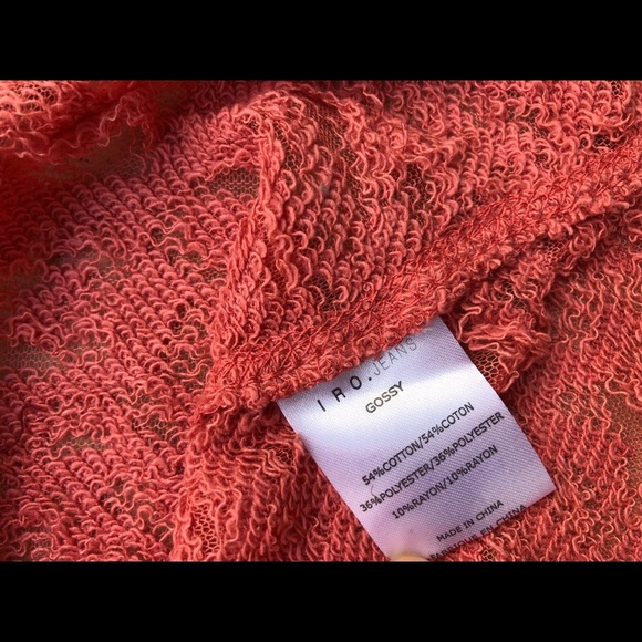 Iro jeans muscle tee light red leopard burnout - Picture 7 of 8